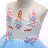 Girl Princess Fantasy Unicorn Birthday Party Infant Tutu Christmas Dress For 2-10 Year - honeylives