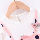 Baby Girls Autumn Dot Pattern Pageant Flower Sundress 0-4Years