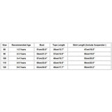 Kids Baby Girls Outfits Heart-shaped Suspender Skirts Clothes Sets - honeylives