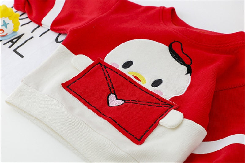 Toddler Baby Girls Boys Cartoon Long Sleeve 2 Pcs Outfits Sets