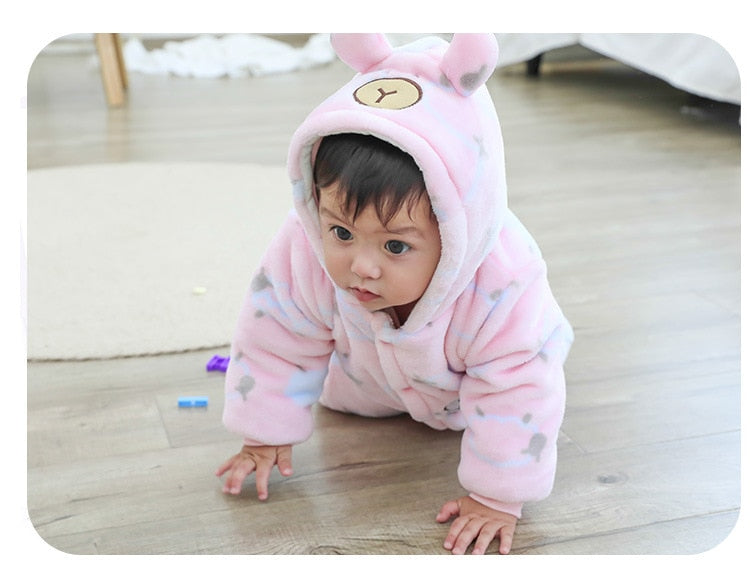 Winter Baby Newborn Climbing Thickened Romper