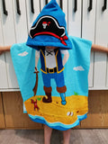 Kid Baby Cartoon Mermaid Hooded Bath Towels Cloak Quick Dry Absorbent Pajamas