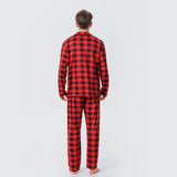 Christmas Family Matching Pajamas Long Sleeve Red Plaid  Sets