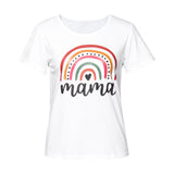 Family Matching Mother and Daughter Short Sleeve Letter Printed T-shirt Casual Tops