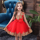 Flower Girl Dress Elagent Baptism Birthday Party Wedding Lace Tutu Dress - honeylives