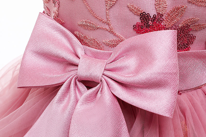Kids Girl Princess Communion  Cake Tutu Flower Party Wedding Formal Dress