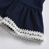 Girl Set Valentines's Day Leopard Heart Black Ruffle Lace 2 Pcs Sets