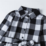 Family Matching Christmas Mother Daughter Plaid Dresses