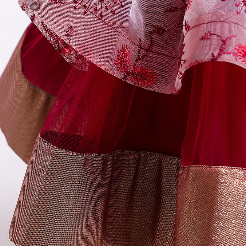 Kid Baby Girl Vestido Princess Elegant Party Fluffy Formal Baptism Dresses