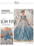 Kid Girls Prom Elegant Sequins Ball Gowns Evening Party Formal Dresses