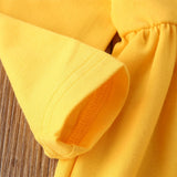 Kleinkind Kinder Baby Mädchen Outfits Gelb Langarm Herbst 2 Pcs