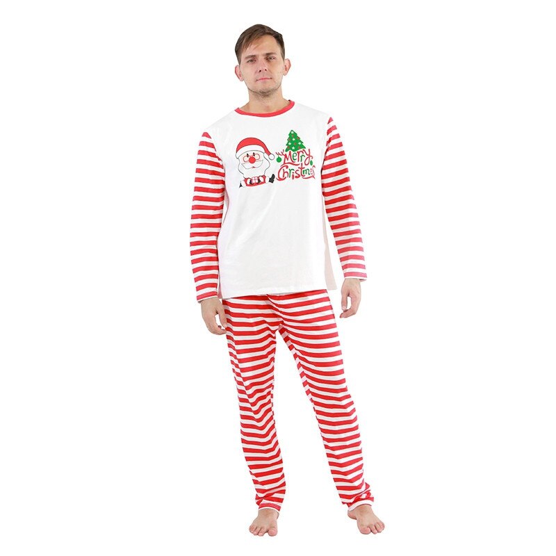 Family Christmas Pajamas Matching Outfits Mother Father Kids