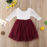 Summer Kids Little Girls Princess Baby Girl  Flower Lace Tutu Dress 1-6 Years - honeylives