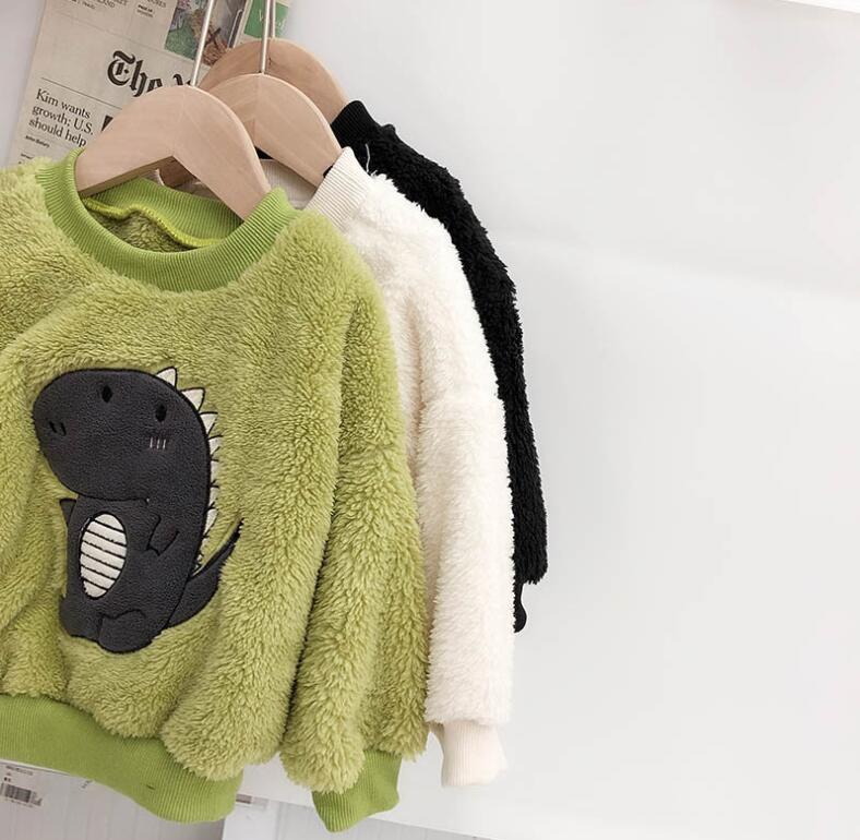 Boys Girls Winter Dinosaur Embroidered Sweater