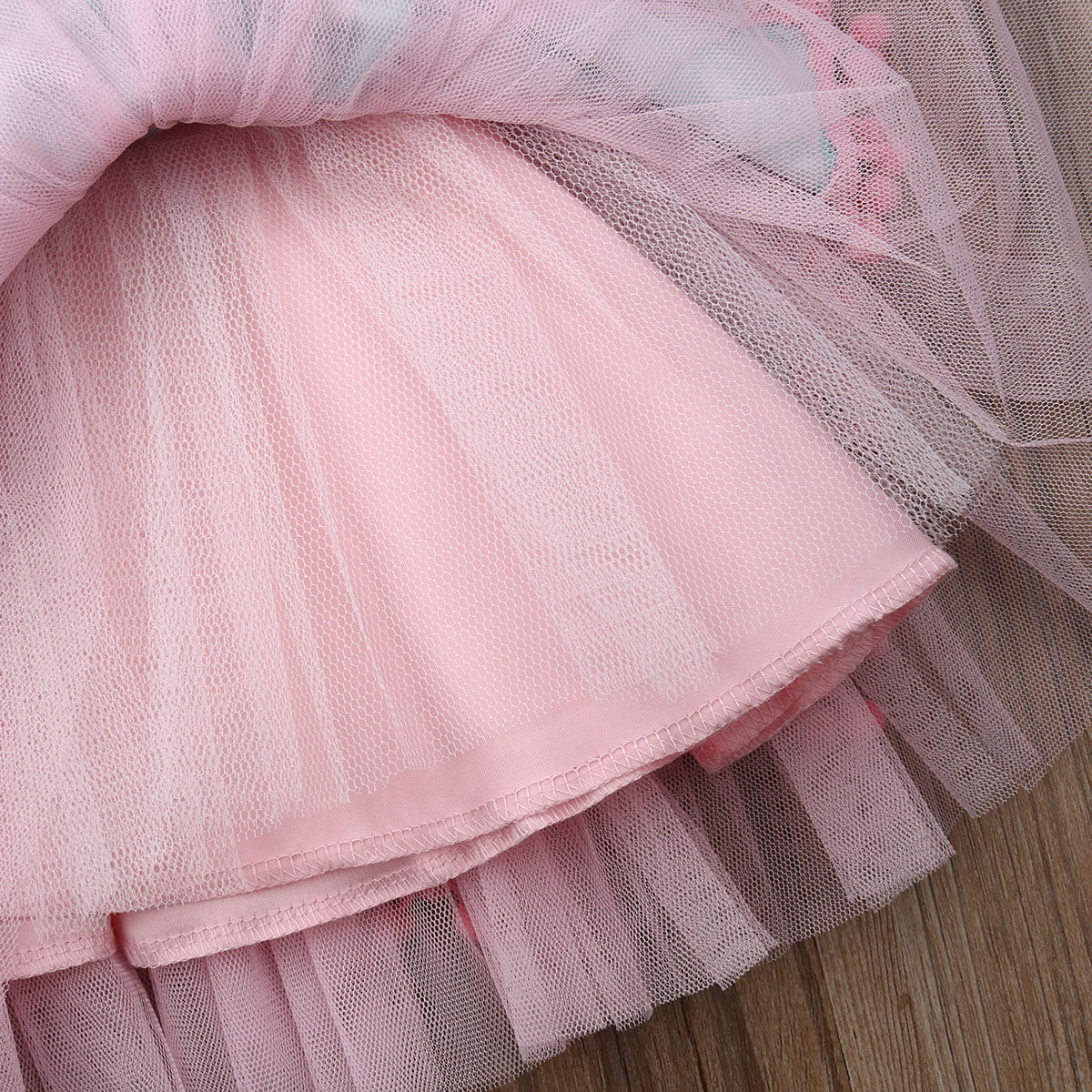 Kid Girl Princess Bow Pom Tulle Tutu Party Birthday Wedding Dress 6M-5Y - honeylives
