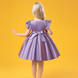 Kid Girls Birthday Party Lace Wedding Elegant Princess Formal Dress