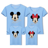 Family Matching Outfit Mickey Minnie Mouse Summer T-Shirt Tops