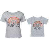 Family Matching Mother and Daughter Short Sleeve Letter Printed T-shirt Casual Tops