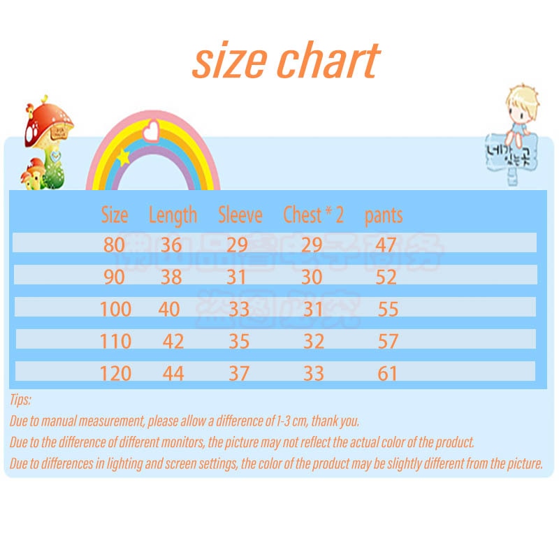 Kid Baby Boys Girls Cute Cartoon Long-sleeved Bib 2 Pcs Sets