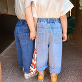New Arrival Girls Boys Fashin Denim Pants
