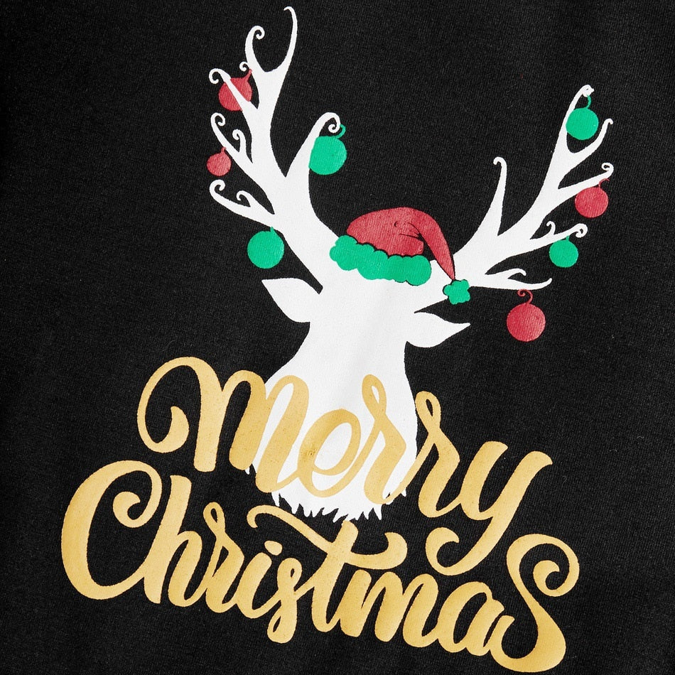 Family Christmas Matching Pajamas Kids Parents Nightwear Outfits