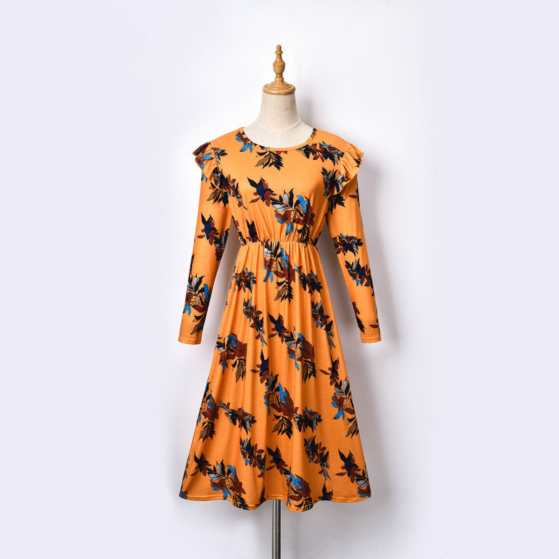 Long Sleeve Mother Daughter Dress Family Matching Halloween Dresses
