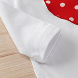 Infant Newborn Girls Set Long Sleeve Heart Print Valentine Sets 3 Pcs