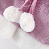 Kids Girl Christmas Coats Hooded Thickening Cloak Loose Coat