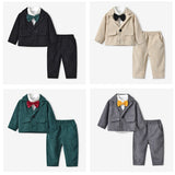 Kid Baby Boy Suit England Infant Birthday Blazer 2 Pcs Sets