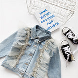 Girls Long Sleeve Denim Coat Jackets Autumn New Arrival 1-7 Years