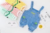 Baby Mädchen Jungen Kleidung Sets Gestreifte Jeans 2Pcs Outfit 1-4 Jahre