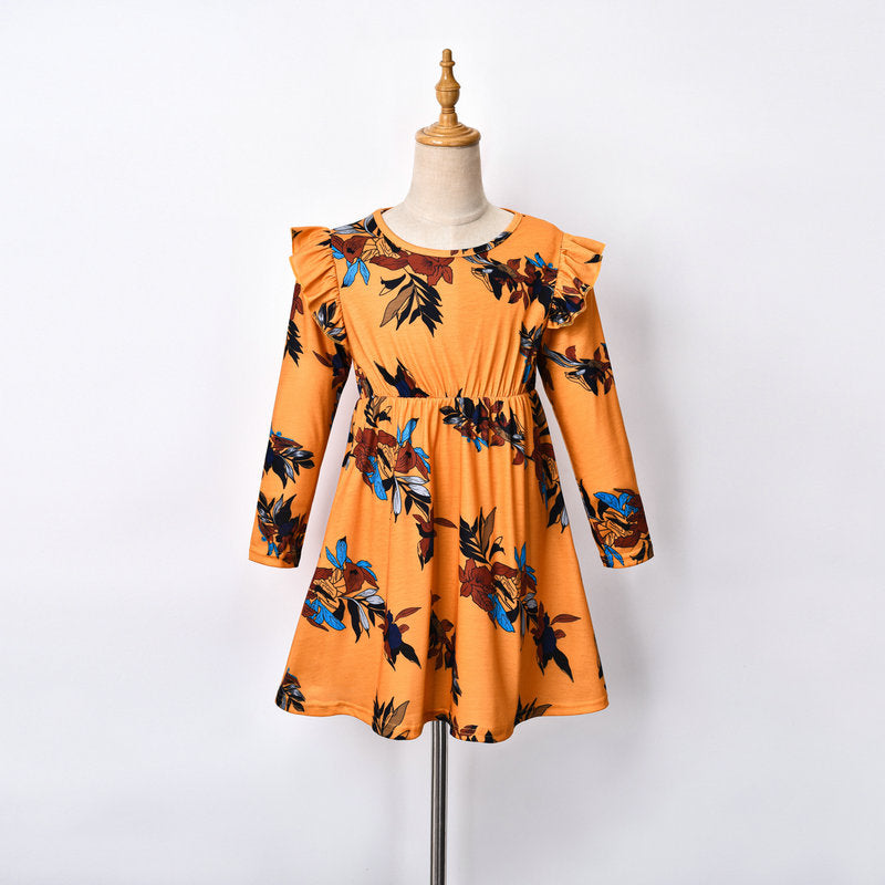 Long Sleeve Mother Daughter Dress Family Matching Halloween Dresses