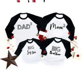 Battery Printed Dad Mom Daughter Son T-Shirts Family Matching Christmas Tops