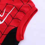 Kid Baby Boys Cartoon Spiderman Long Sleeve Hooded 3 Pcs Sets