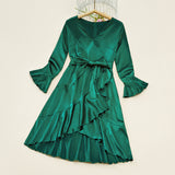 Family Matching Mom Daughter Parent-Child Solid Dresses