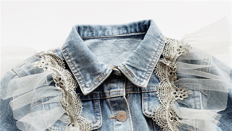 Girls Long Sleeve Denim Coat Jackets Autumn New Arrival 1-7 Years