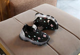 Baby Girl Butterfly Crystal Led Luminous casual breathable Glowing Sneakers Shoes