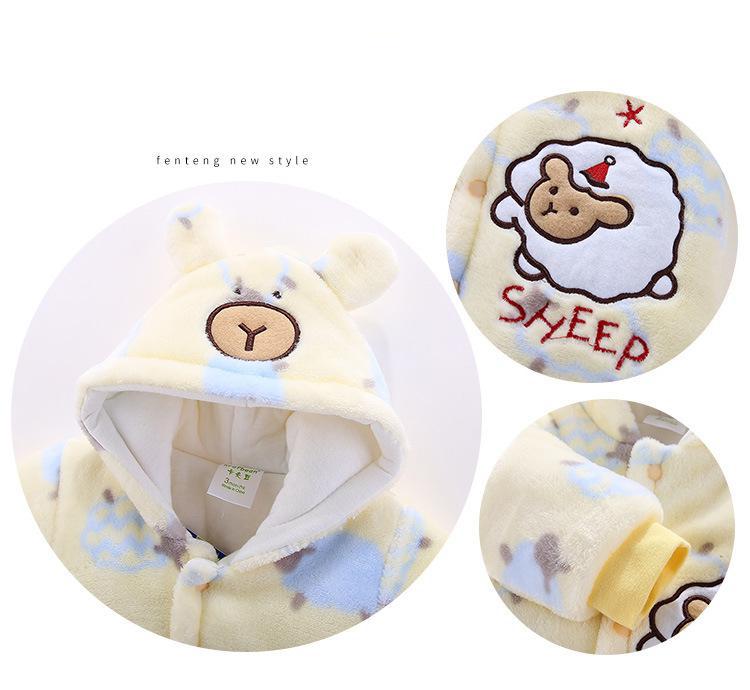 Winter Baby Newborn Climbing Thickened Romper