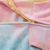 Baby Rompers Cute Infant Tie Dye Print Hooded Romper Jumpsuits One-Pieces 0-18M