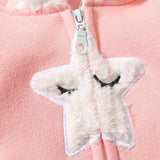 Baby Girls Winter Warm Jumpsuit Thick Romper Outfits Soft Zipper Pockets