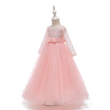 Girl Dresses Luxury Party First Communion Bow Ribbon Princess Dresses 3-12 Years