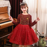 Flower Princess Party Kids Girls Christmas New Year Dresses