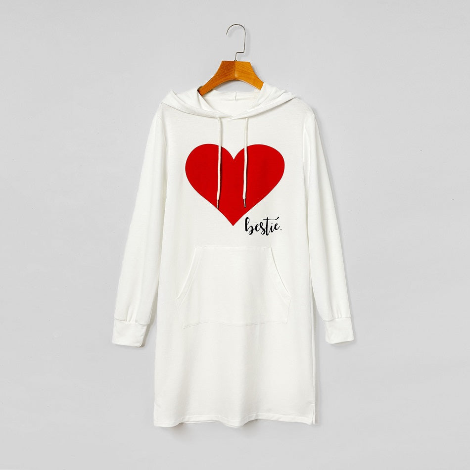 Family Matching Mother Kids Love Hoodies Shirts Tops