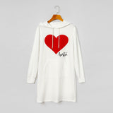 Family Matching Mother Kids Love Hoodies Shirts Tops