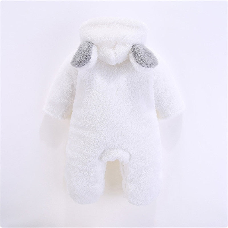Baby Autumn Winter Cotton Casual Cute Bear Design Jumpsuit Romper