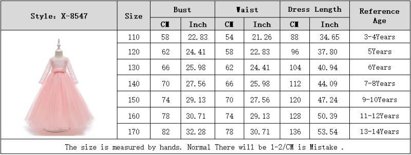 Girl Dresses Luxury Party First Communion Bow Ribbon Princess Dresses 3-12 Years