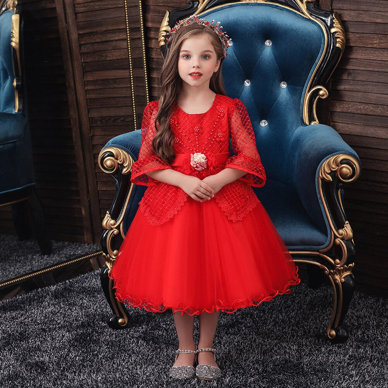 Kids Flower Girl Dress Evening Princess Party Wedding Dresses 3-12 Years