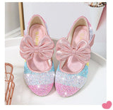 Girls High Heel Princess Crystal Shoes