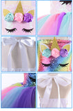 Kid Baby Girl Unicorn Tutu Princess Party With LED Lights Flower Dresses