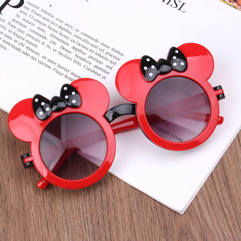 Kid Baby Clamshell Shaped Sunglasses Cartoon Bowknot Anti-UV Eyeglasses
